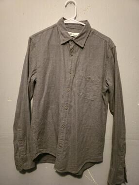 GRANA Italian Flannel Gray Button-Up MENS Shirt Size SMALL